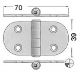 BIGSHIP Charnière inox 74x39mm BigShip