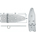 BIGSHIP Charnière inox 127x40mm BigShip