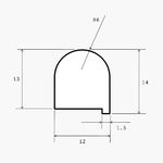 GOIOT Joint pour panneau Cristal 12.12 (le m) Goiot