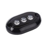 TREM Projecteur 3 LED sous-marin noir lumière blanche IP68 Trem