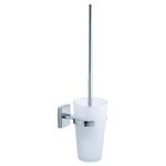 TESA Klaam ensemble mural brosse WC, métal chromé, carré Tesa