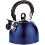 Bouilloire inox à sifflet métallisée bleu 2,5 L Euroaccessoires