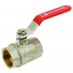 Vanne F/F laiton levier inox plat rouge 3/4" PN40 ADG