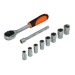 Jeu de clés à douilles 1/4'' - 10 pièces FASTER TOOLS