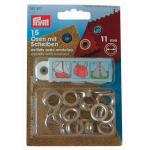 PRYM Œillets Ø11mm chromé + outils (les 15)