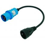 BALS Adaptateur 230V-10/16A CEI/USE fiche mâle P17 et prise