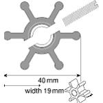 JABSCO Turbine Øext 40mm ep 19mm 4528-0001 (MT100) Jabsco