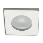 Spot carré RAY à Led lumière blanche froide inox poli Cantalupi