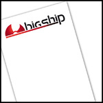 Autocollant-transfert logo Bigship police noire 25x6cm BigShip