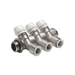 JOHN GUEST Distributeur laiton 3/4 x 3 voies Ø15mm JOHN GUEST
