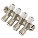 JOHN GUEST Distributeur laiton 3/4 x 4 voies Ø15mm JOHN GUEST
