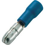 Cosses douille Ø4mm bleu male les 10