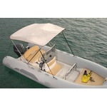 MATC Bimini inox 3 arceaux 1550-1675 x 1370mm toile blanc é MATC