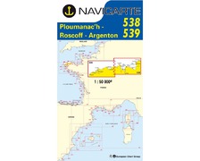 NAVICARTE Carte double n°538 et n°539 Ploumanac'h-Roscoff