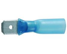 EUROMARINE Cosses plates étanches 6,3 mm bleues mâles les 4