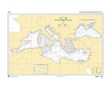 SHOM 7081 Carte À Plat :  Mer Mediterranee Et Mer Noire SHOM 7081 Carte À Plat :  Mer Mediterranee Et Mer Noire