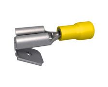 Cosse plate dérivation 6.3 mm -3 à 6mm² Jaune par 5