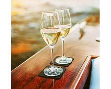 SILWY Verre à champagne aimanté en cristal les 2