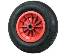 Roue gonflable avec chambre, jante rouge Ø 400 alésage 20, 1