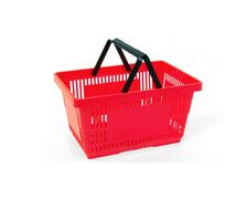 Panier magasin 28 litres 2 poignées rouge Panier magasin 28 litres 2 poignées rouge