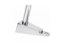 FORESTI Support plat pont laiton chromé pour hampe Ø13mm