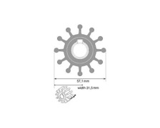 JABSCO Turbine Øext 57.1mm ep 31.5mm 4568-0001 (MT108)