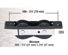 HARKEN Poulie double Bullet à encastrer Ø réa 29mm Ø cord 6/