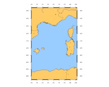 SHOM 7014 à plat îles Baléares à la Corse et à la Sardaigne SHOM 7014 à plat îles Baléares à la Corse et à la Sardaigne