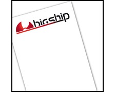 Autocollant-transfert logo Bigship police noire 25x6cm Autocollant-transfert logo Bigship police noire 25x6cm