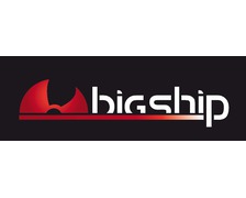 Autocollant-transfert logo Bigship police blanche Autocollant-transfert logo Bigship police blanche