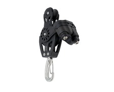 SELDEN Poulie simple à billes violon à mousqueton et taquet