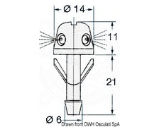 OSCULATI Gicleur pour kit lave glace