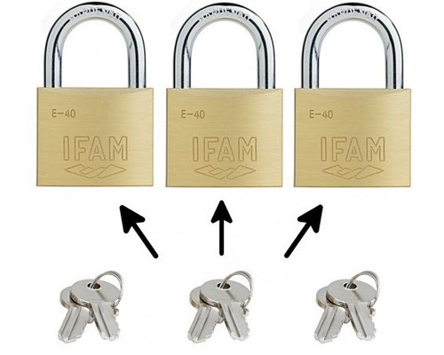 IFAM Cadenas laiton double verrouillage E-30 mêmes clés Ifam IFAM Cadenas laiton double verrouillage E-30 mêmes clés Ifam