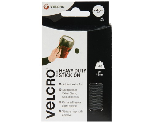 VELCRO® Pastille adhésive auto-agrippante EXTRA FORT NR Ø45 VELCRO® VELCRO® Pastille adhésive auto-agrippante EXTRA FORT NR Ø45 VELCRO®