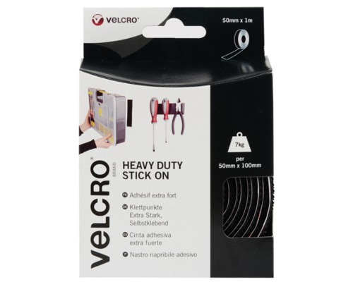 VELCRO® Ruban adhésif auto-agrippant EXTRA FORT NR 50mmx1m VELCRO® VELCRO® Ruban adhésif auto-agrippant EXTRA FORT NR 50mmx1m VELCRO®
