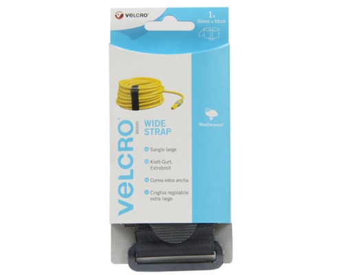 VELCRO® Sangle large ajustable noir 50mm x 92cm VELCRO®