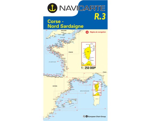 NAVICARTE Carte n°r3 Corse - Nord Sardaigne Navicarte