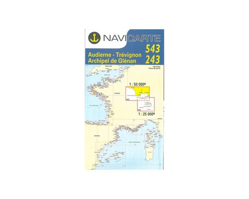 NAVICARTE Carte double n°543 et n°243 Audierne-Trévignon Plastimo