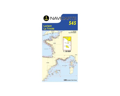 NAVICARTE Carte n°545 Lorient-La Trinité-Belle Ile-Houat Navicarte