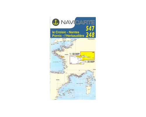 NAVICARTE Carte double n°547 et n° 248 Le Croisic-Nantes-Por Navicarte