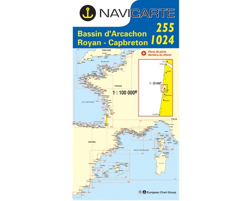 NAVICARTE Carte n°1024 Port Bloc-Cap Breton-Les Landes Navicarte