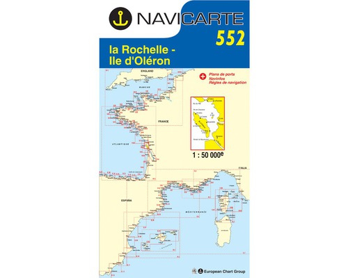 NAVICARTE Carte n°552 La Rochelle, Ile d'Oléron Navicarte