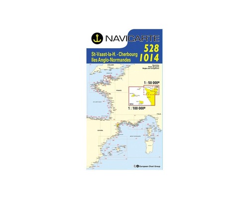 NAVICARTE Carte double n°528 et n°1014 Cherbourg-Iles Anglo- Navicarte