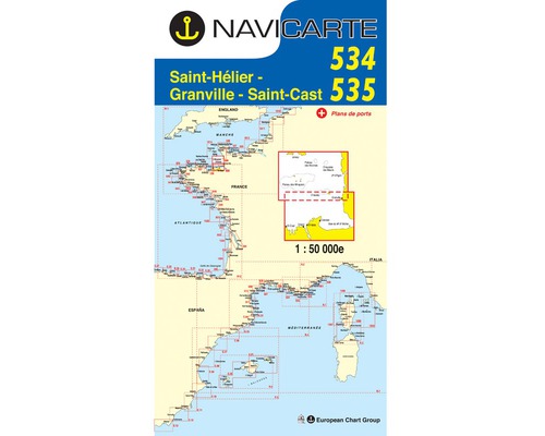 NAVICARTE Carte double n°534 et n°535 Chausey-Granville Navicarte NAVICARTE Carte double n°534 et n°535 Chausey-Granville Navicarte