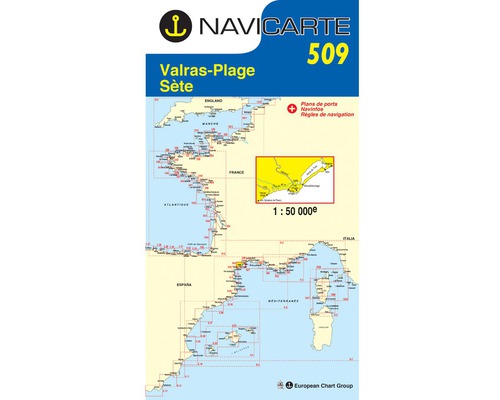 NAVICARTE Carte n°509 Valras - Sète Navicarte NAVICARTE Carte n°509 Valras - Sète Navicarte