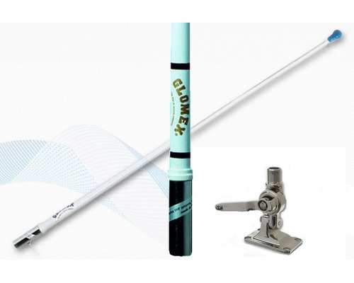 GLOMEX RA1206CR + RA116SS Vedette - 2.4m - 6db - rotule chro Glomex