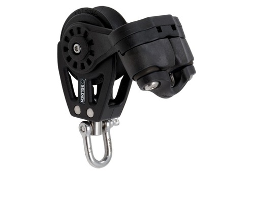 SELDEN Poulie simple à billes à émerillon avec taquet Ø40mm Selden SELDEN Poulie simple à billes à émerillon avec taquet Ø40mm Selden