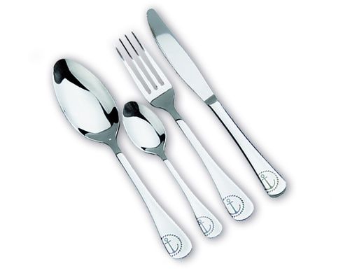 ANCHOR Ensemble de 24 couverts inox Couleur Mer