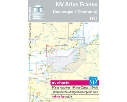 NV Charts Atlas de Dunkerque à Cherbourg FR1 NV Charts NV Charts Atlas de Dunkerque à Cherbourg FR1 NV Charts