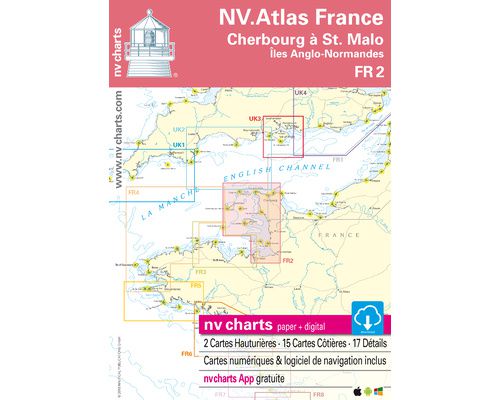 NV Charts Atlas de Cherbourg à St. Malo/îles Anglo-Norm FR2 NV Charts NV Charts Atlas de Cherbourg à St. Malo/îles Anglo-Norm FR2 NV Charts